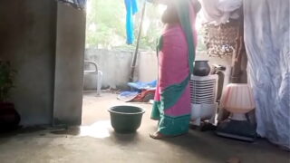 Indian Desi House Wife With Husband Standing Style Fucked Pussy